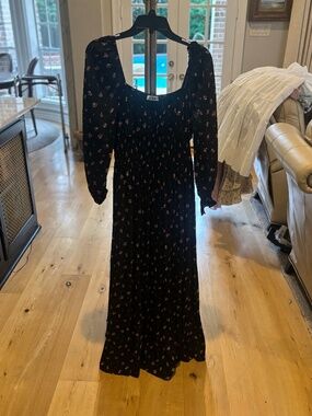 Black floral dress